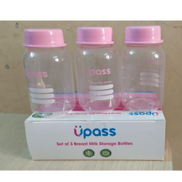 Bộ 3 bình trữ sữa upass 125ml - Thái Lan