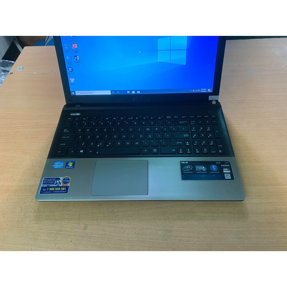 Laptop cấu hình cao Asus K55A chíp core i7 ram 8g ssd 120g Vỏ nhôm sang trọng
