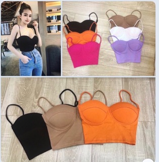 Áo 2 dây thun borip có mút ngực