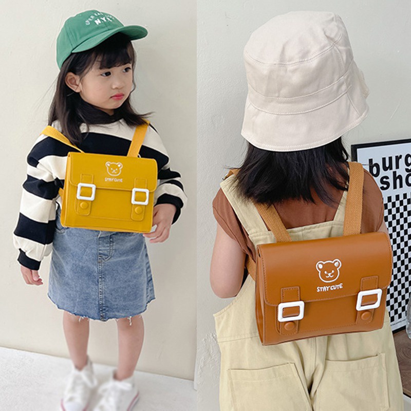Ba Lô Da PU In Họa Tiết Phong Cách Hàn Quốc Dành Cho Các Bé