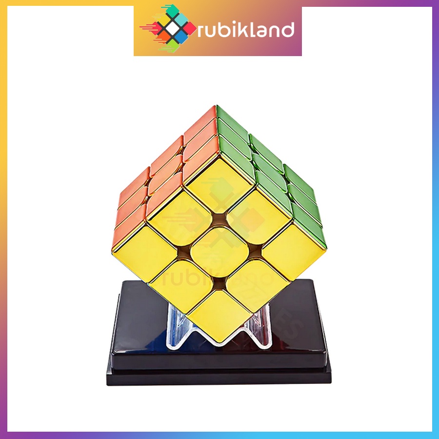 Rubik Cyclone Metallic 3x3 M Có Nam Châm Stickerless Mạ Kim Loại