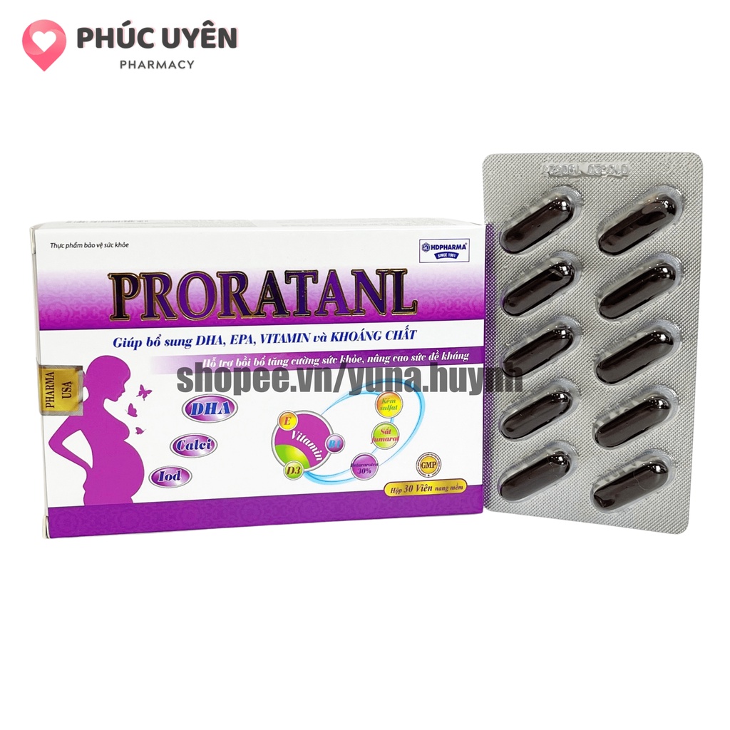 Viên uống cho mẹ bầu PRONATANL giúp bổ sung DHA, EPA, VITAMIN và KHOÁNG CHẤT cho mẹ bầu - Hộp 30 viên