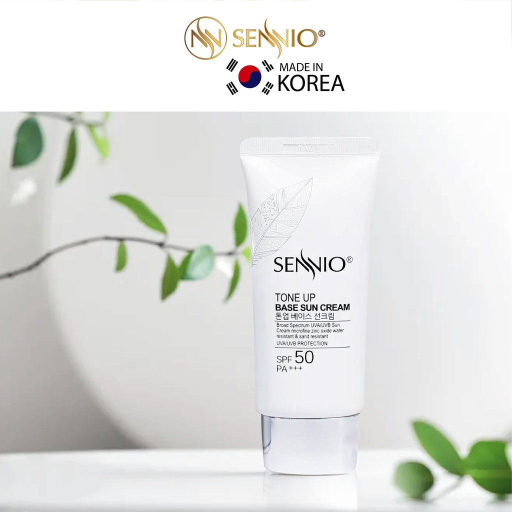 Kem Chống Nắng Kiềm Dầu Nâng Tông Da - Sennio Tone Up Base Sun Cream SPF50PA++ SNO 802