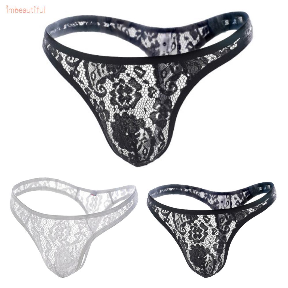 Quần lót nam phối ren lọt khe xuyên thấu quyến rũ