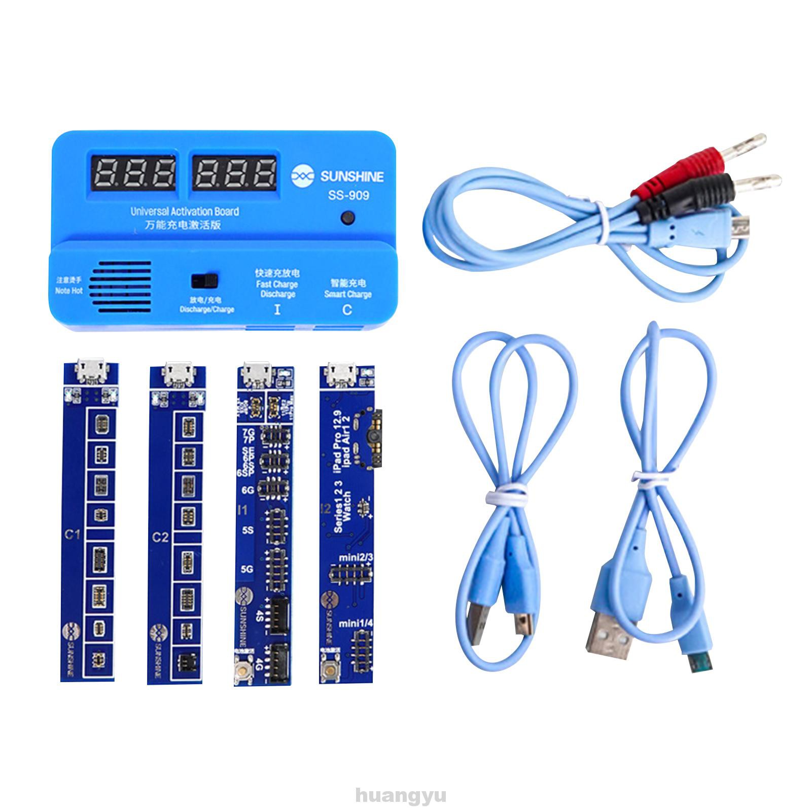 SS-909 Automatic Discharge PCB Test Repair Tool Battery Mobile Phone Universal USB Cable Charging Activation Board Set