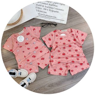 bộ thun lạnh cộc tay hình thú