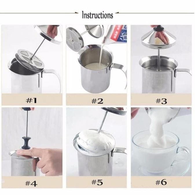 Máy Đánh Sữa Pha Cà Phê Espresso Latte Dung Tích 400ml - (Mã 005)