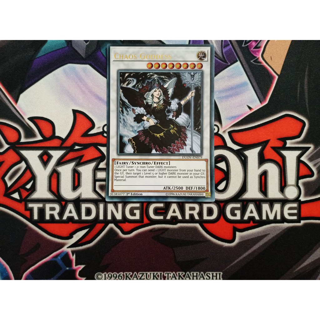 Thẻ bài Yugioh chính hãng Chaos Goddess - DUOV-EN079 - Ultra Rare 1st Edition