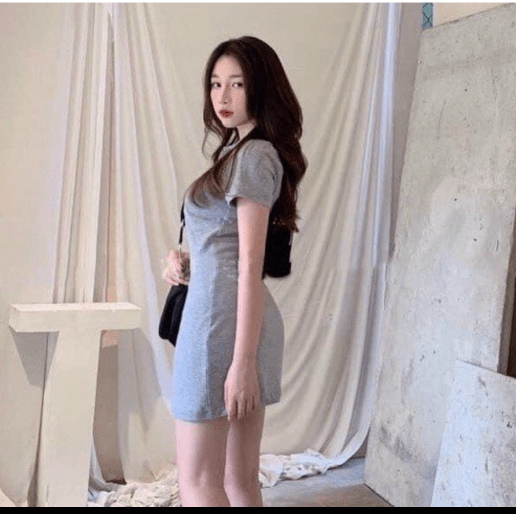 Đầm Body Thể Thao Lịch Sự Có Cổ Ngắn Tay Chất Umi Mặc Mát Thoải Mái Phù Hợp Mọi Nơi [NEW UNISEX]