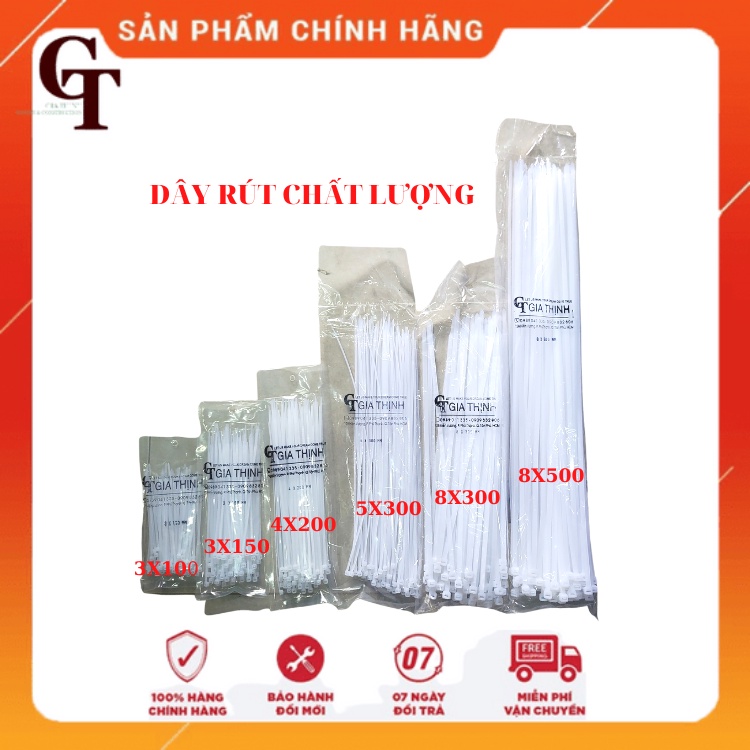 Dây Rút Nhựa-Dây Thít Bản 5 Ly-8 Ly Chất Lượng