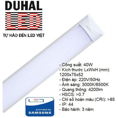 Đèn Led ốp trần bán nguyệt Duhal 40W 1m2, 20W 0.6M, 10W 0.3m