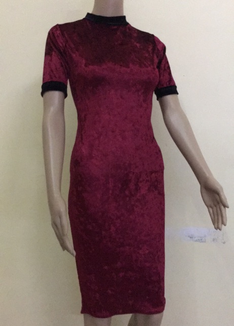 Váy nhung nhám body