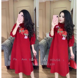 Váy gấm thuê hoa cực đẹp