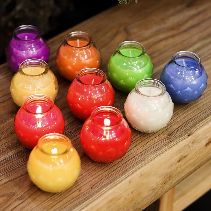 Nến bảy màu bình sen  văn phòng phẩm Nhơn Phát