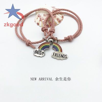 Vòng Đeo Tay Nam Châm Cá Tính Cho Cặp Đôi Phối Mặt Hình Rainbow Phi Hành Gia Thời Trang Phong Cách Retro Hàn Quốc | BigBuy360 - bigbuy360.vn