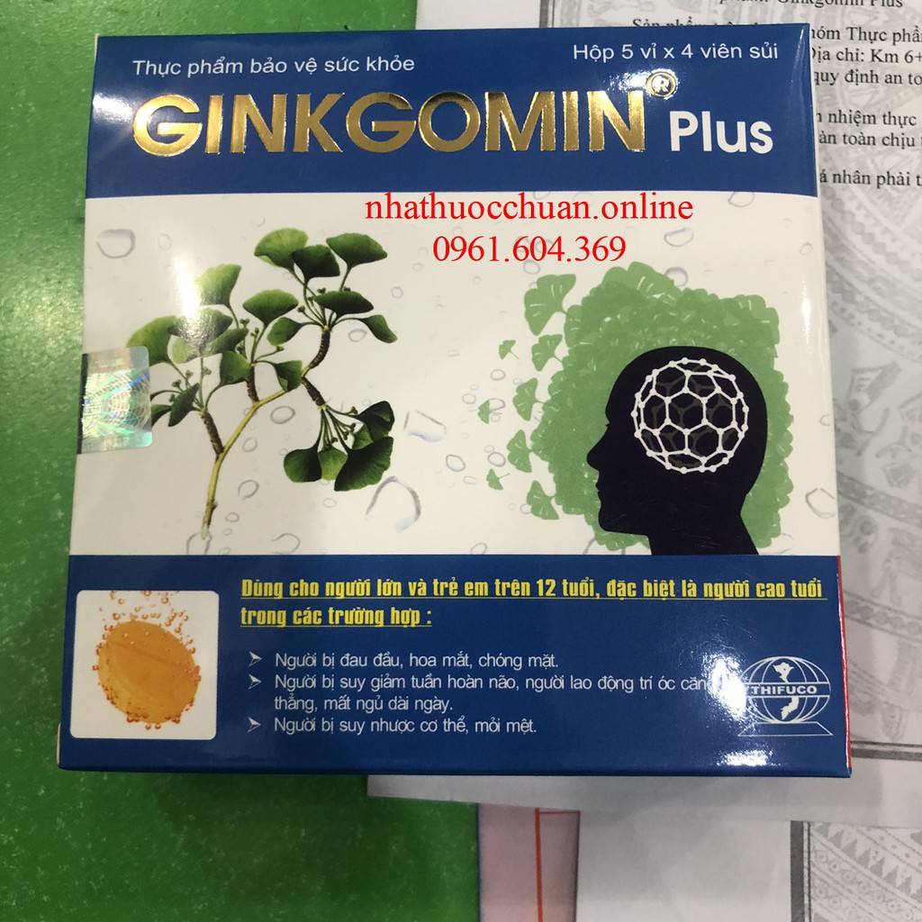 Ginkgomin Plus - Giúp tăng cường lưu thông máu lên não