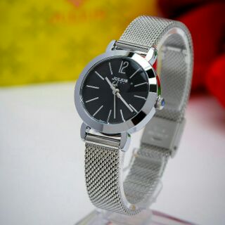 Đồng hồ nữ JULIUS JU970 (Bạc mặt đen)