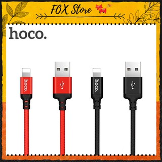 Dây sạc Iphone Hoco X14 Chính Hãng - Dây Sạc Iphone Bọc Dù Chống Đứt Gẫy, Dài 1m-2m - Fox Store