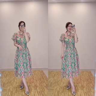 váy hoa nhí cổ bèo