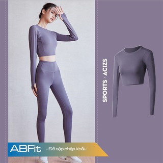 Áo tập gym yoga nữ xỏ ngón cao cấp, Áo thể thao hot 2021