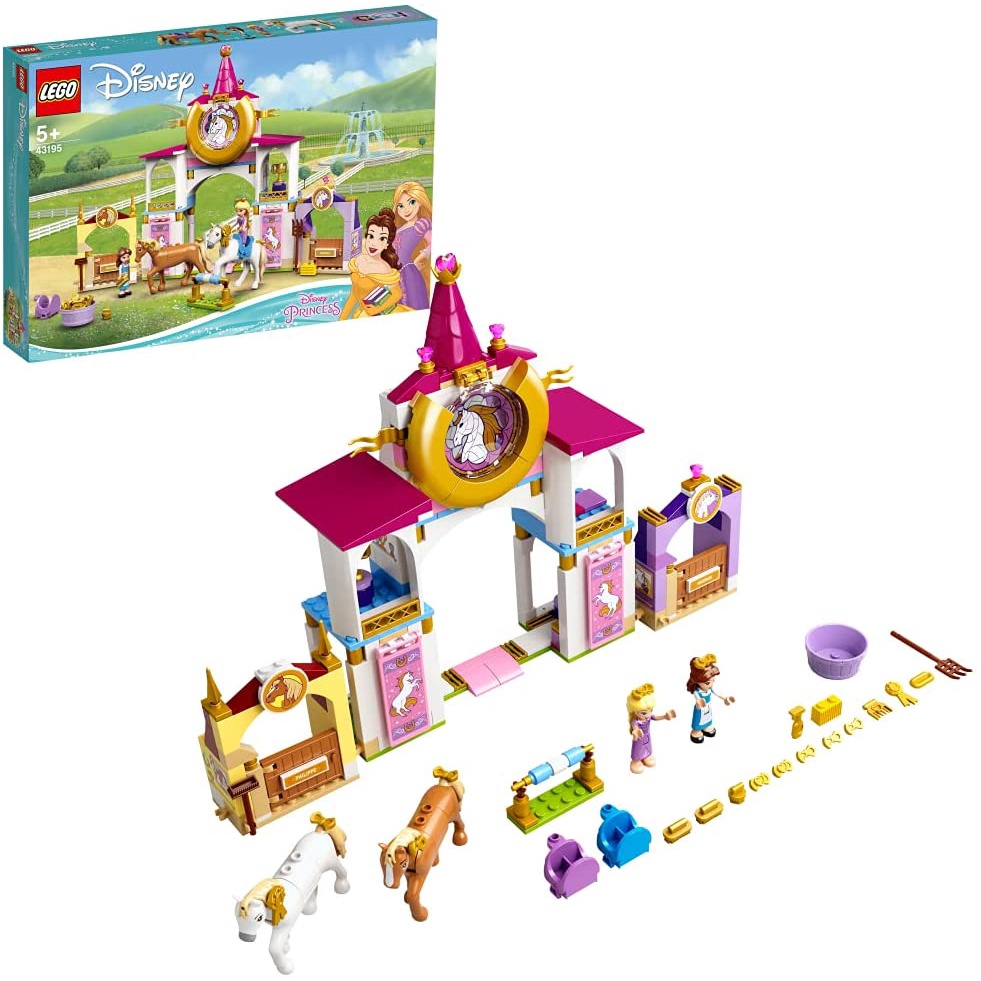 Đồ chơi LEGO Disney Chuồng ngựa của công chúa Belle and Rapunzel mã 43195