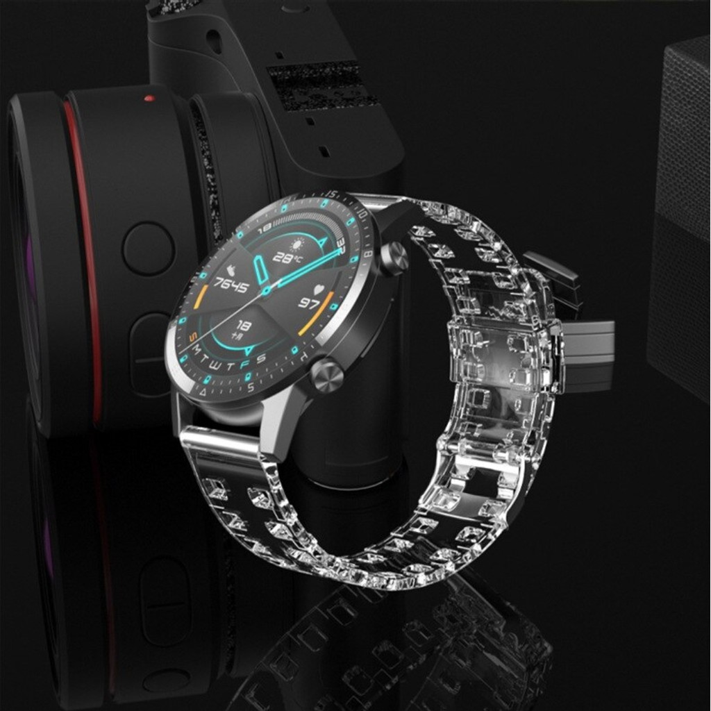 Dây Đeo Trong Suốt 46mm Cho Đồng Hồ Thông Minh Samsung Galaxy Gear S3 Xiaomi Mi Watch Amazfit Gtr 47mm