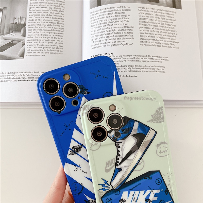 Ốp Điện Thoại Hình Giày Sneaker Travis Scott Chống Sốc Cho iPhone 14 13 11 12 Pro Max 14Plus 13Pro 11ProMax iPhone11