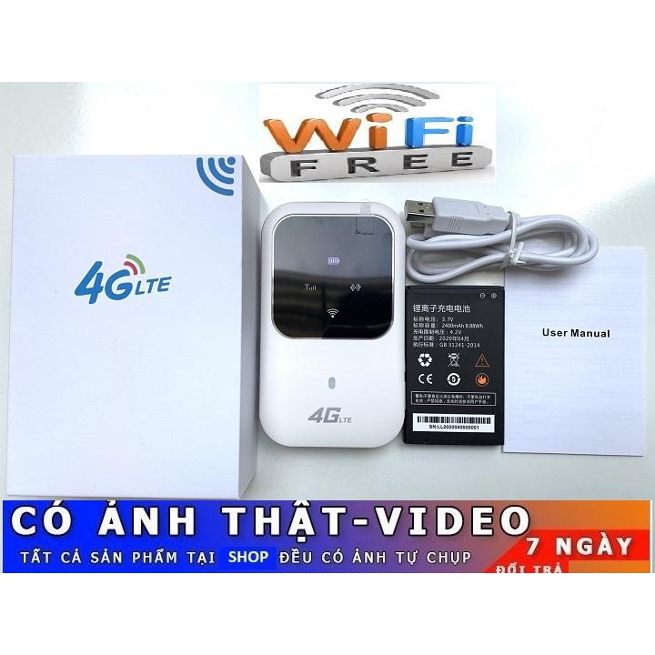 (Đại Lý Phân Phối Cấp 1) Cục Phát Wifi Không Dây Pocket MIFI 4G LTE Pin trâu, Phát Cho 15 Máy Dùng Cùng Lúc