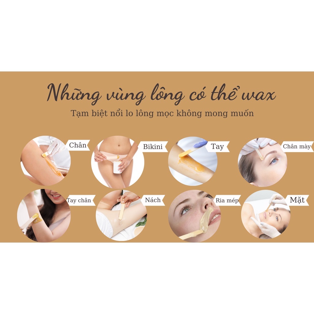 Sáp wax mix ( sáp dừa + sáp trong + sáp màu) wax lông siêu bám lông - da nhạy cảm - thơm