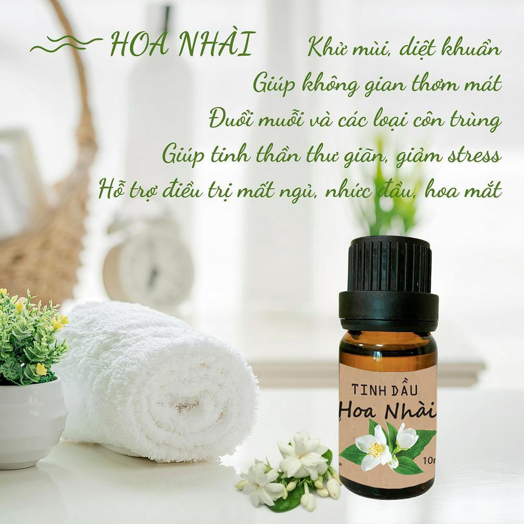 Tinh dầu hoa nhài làm thơm phòng, Khử mùi, thanh lọc không khi và thư giãn - sunstore.office