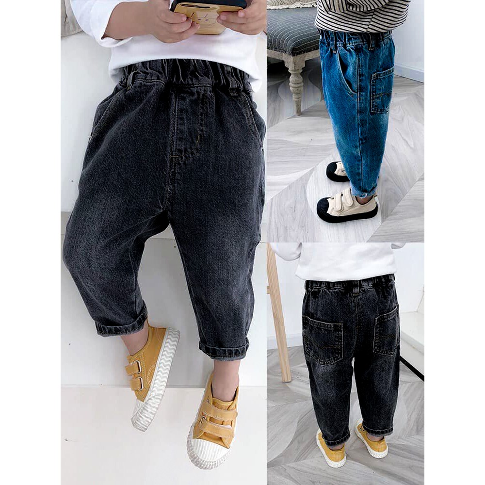 Quần Jean Co Giãn Mặc Đi Học Cho Bé Trai Và Bé Gái Size 8-25kg QJ01