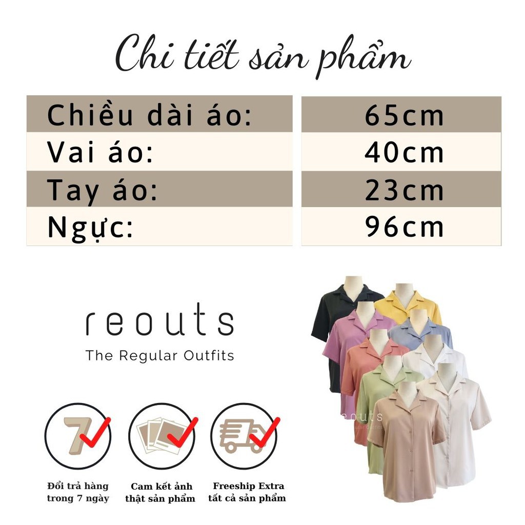 Áo sơ mi nữ công sở tay ngắn cổ vest ảnh thật Thời trang nữ Reouts | BigBuy360 - bigbuy360.vn