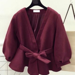 Áo Khoác Kèm Dây Cột Eo