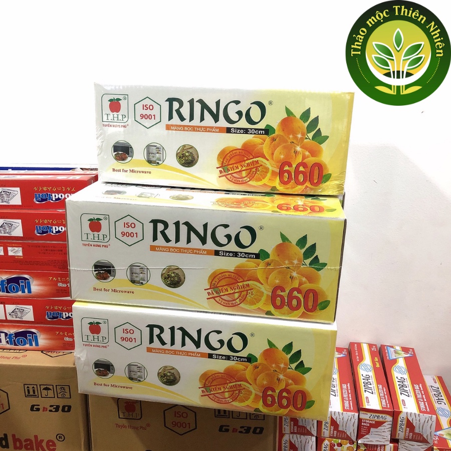 Màng bọc thực phẩm chính hãng Ringo 660 (30cm x 400m), chịu được nhiệt độ cao l l Kho thảo mộc thiên nhiên