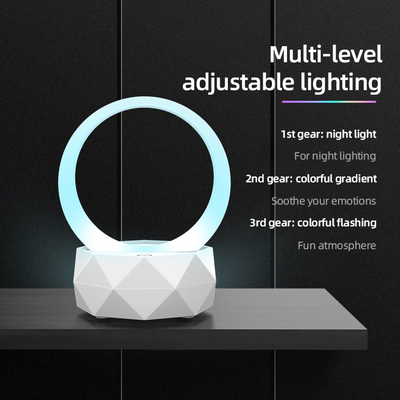 Creative Colorful LED Light Mini Portable Bluetooth Speaker Night Light Wireless Speaker Hands-free Home Smart Subwoofer