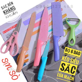 Bộ 6 món dao kéo lúa mạch everich thần thánh xịn sò siêu sắc siêu sạch