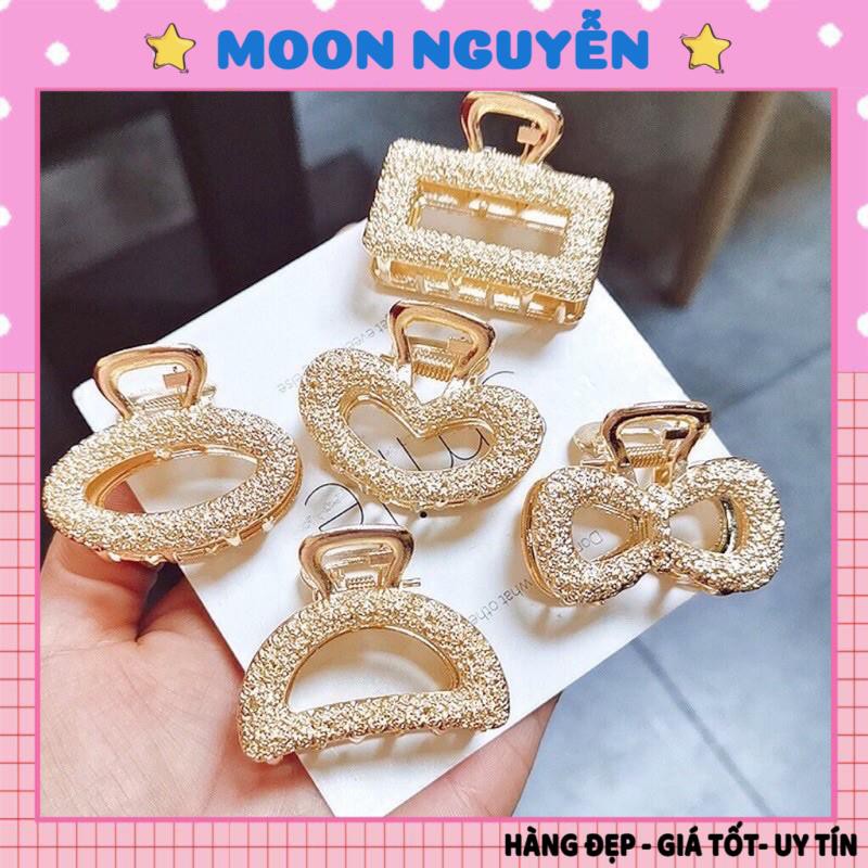 Set 5 Kẹp Tóc Càng Cua Nhỏ Hàn Quốc Vân Nổi Mạ Vàng Sang Chảnh KT7