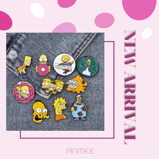 Pin Cài Áo/Ghim Cài Áo, Mũ, Balo, Túi Xách Pinmee chủ đề Gia Đình Simpson 1