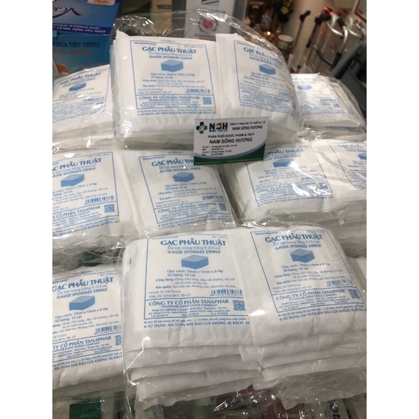 ❤️ Gạc Phẫu Thuật Tanaphar 10 X 10 Cm X 8 Lớp 12 lớp Gạc phẫu thuật - gạc y tế tiệt trùng tanapha 10x10cm 8 lớp 12 lớp