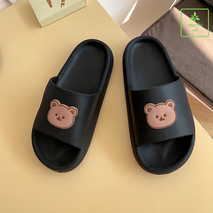 Dép bánh mì nữ hình gấu cao su siêu mềm êm chân(SHOP MỚI HÀNG CHẤT LƯỢNG MONG A/C ỦNG HỘ SHOP Ạ))-THO028
