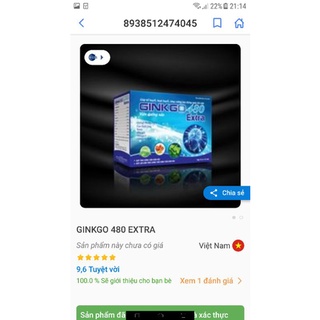 Hoạt huyết ginkgo 480 extra