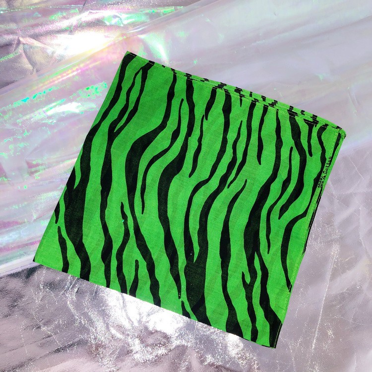 Khăn Turban Vuông Họa Tiết Động Vật Y2k American 8090 Cho Nữ