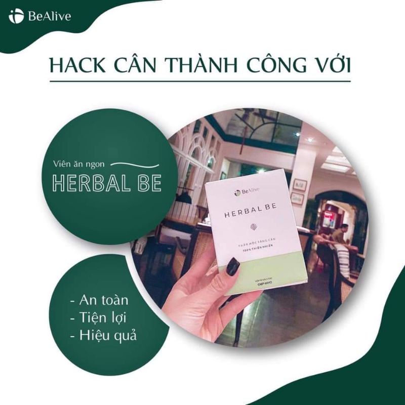 Tăng cân Herbal Be của BEALIVE Giúp Tăng 2-3 Kí Sau 15 Ngày