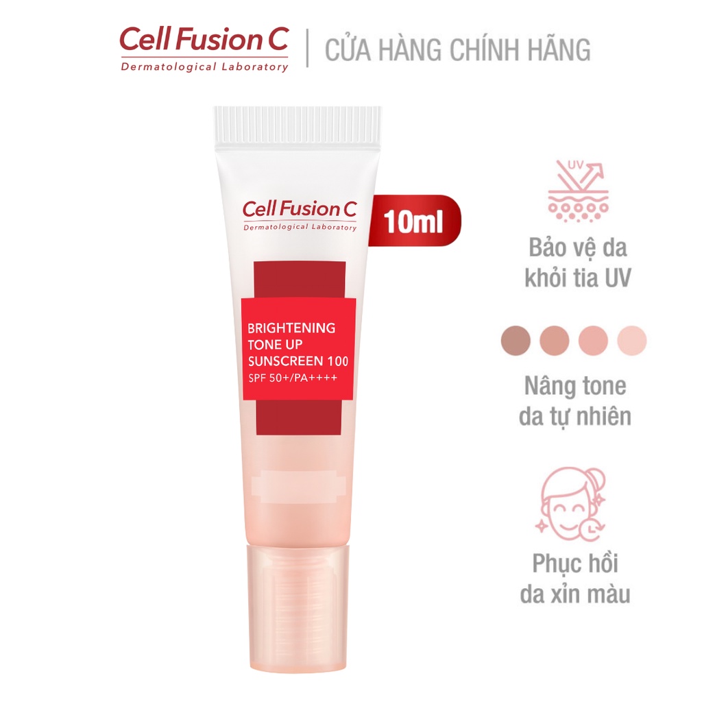 Kem Chống Nắng Nâng Tone Cell Fusion C Brightening Tone Up Sunscreen 100 SPF50+/PA++++ (10ml)