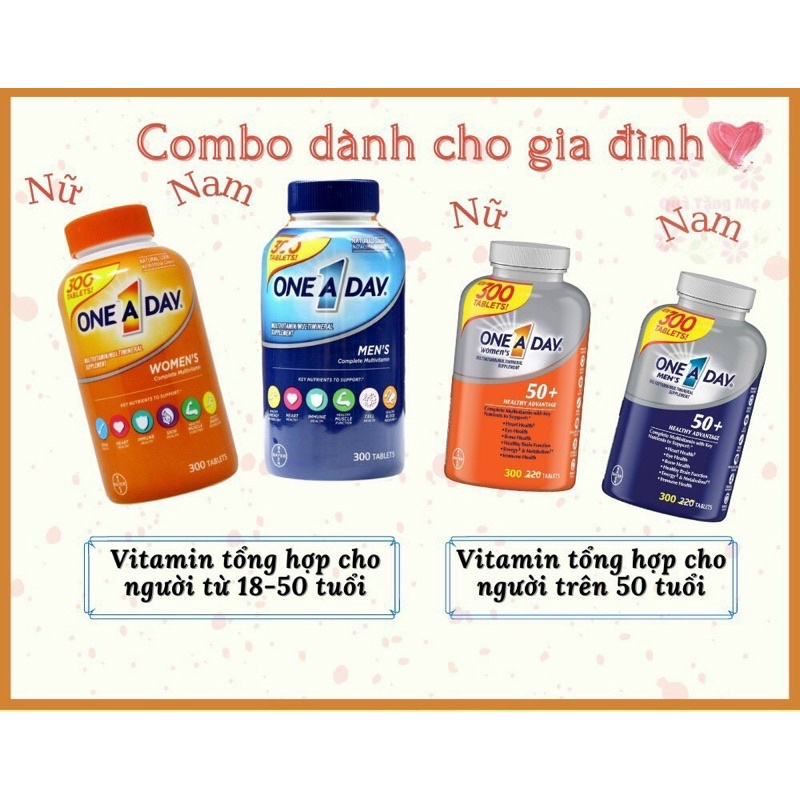 Vitamin tổng hợp One A Day Men & Women dành cho nam nữ 300 viên