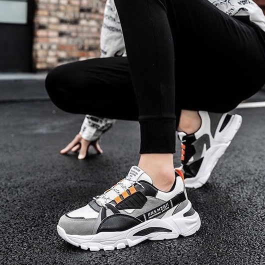 Giày Nam , Giày Thể Thao Nam Màu Da Cam Sneaker Thiết Kế Độc Đáo Chất Liệu Mềm Êm - Mã Sản Phẩm: Q90