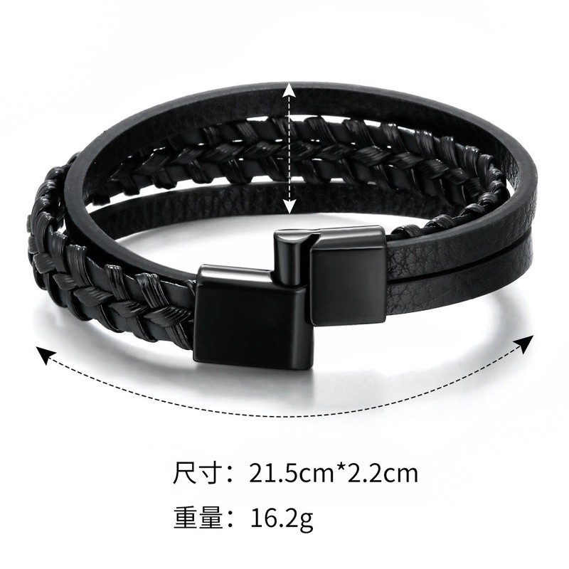 Vòng Tay Da Nhiều Lớp Phong Cách Cổ Điển