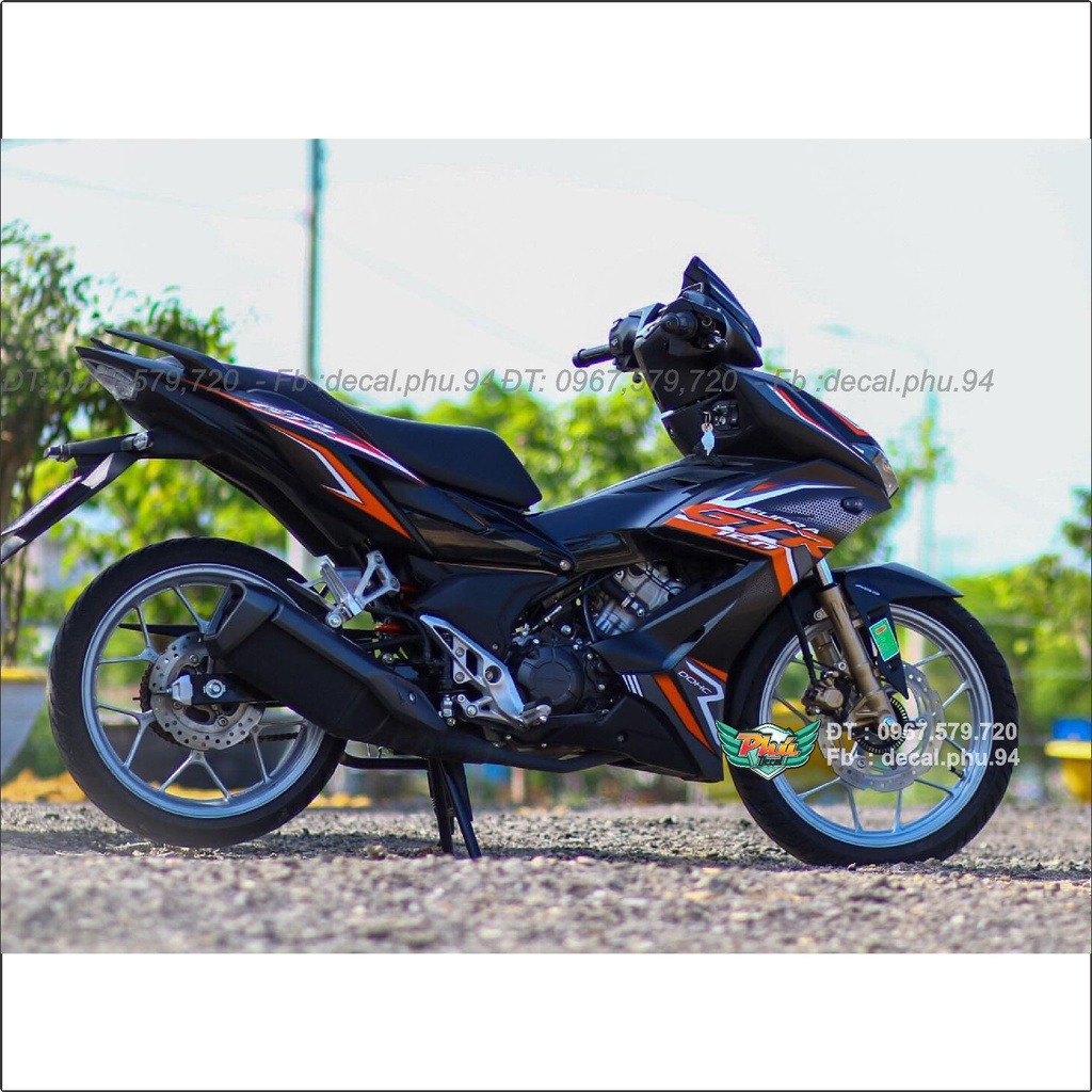 Tem Rời Winner X GTR cam đen 2021 (J)
