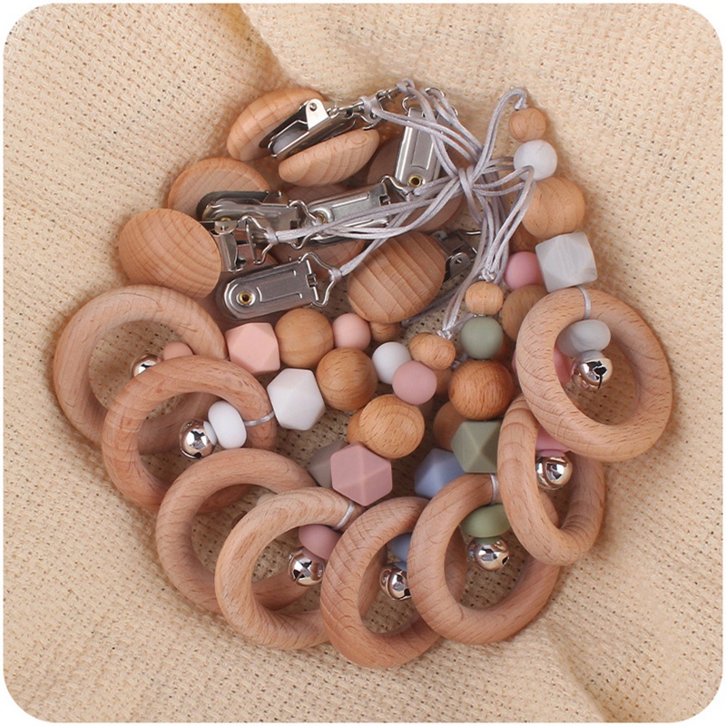 Giá Đỡ Núm Vú Giả Bằng Silicon Có Chuông Và Kẹp Tiện Dụng Cho Bé