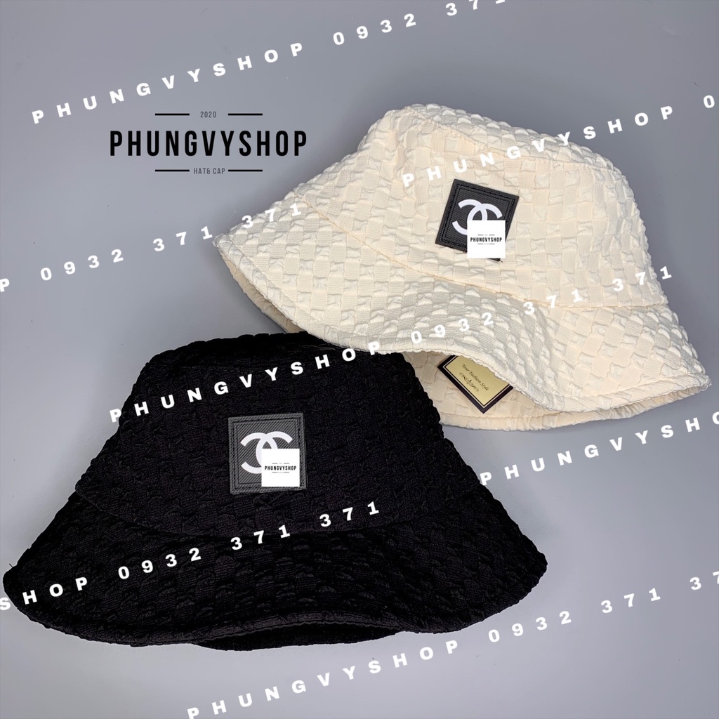 Mũ bucket tai bèo basic unisex nam nữ - BO XỐP LOGO MÓC DADEN VUÔNG - nón tai bèo vành